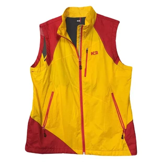 K2 옐로우 로고 기능성 바람막이 조끼 100