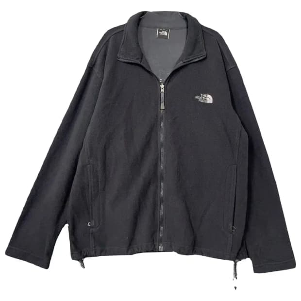 노스페이스 블랙 로고 플리스 후리스 집업 105