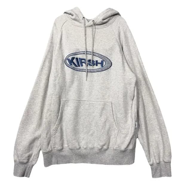 키르시 프린팅 라이트 그레이 후드티 2