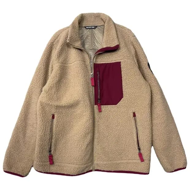 블랙야크 베이지 양털 뽀글이 후리스 자켓 105