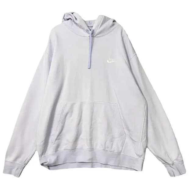 나이키 라이트 퍼플 로고 오버핏 후드티 XXL