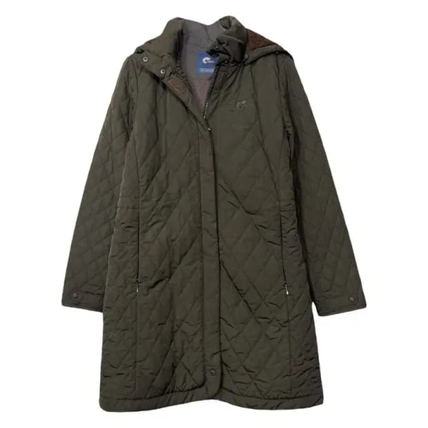 네파 카키 캐주얼 여성 퀄팅 롱패딩 90