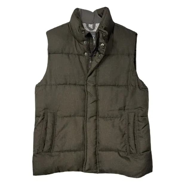 후아유 카키 캐주얼 패딩 조끼 L