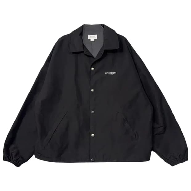 커버낫 블랙 로고 코치 자켓 MEDIUM