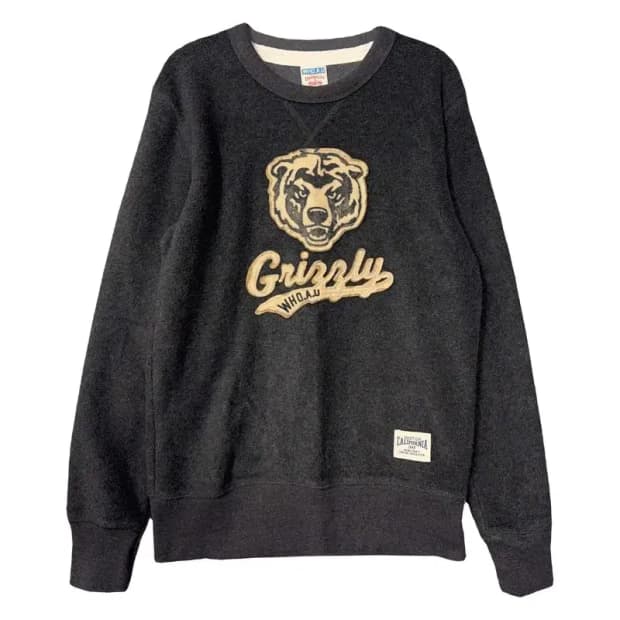 후아유 프린팅 그레이 빈티지 맨투맨 XS