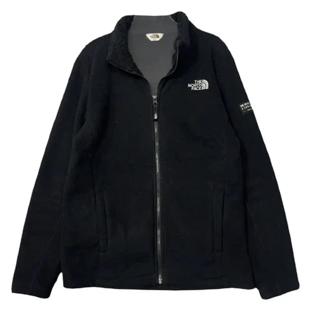 노스페이스 블랙 로고 플리스 후리스 S/90