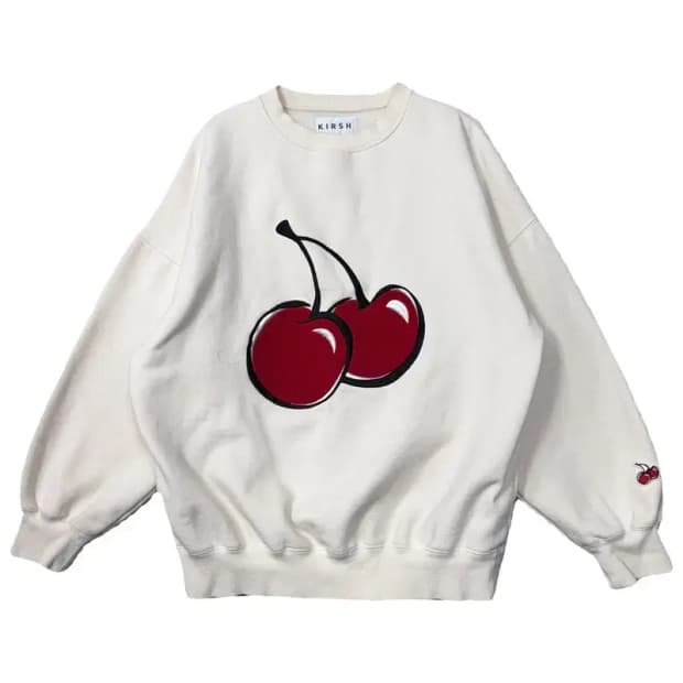 키르시 빅로고 화이트 맨투맨 1