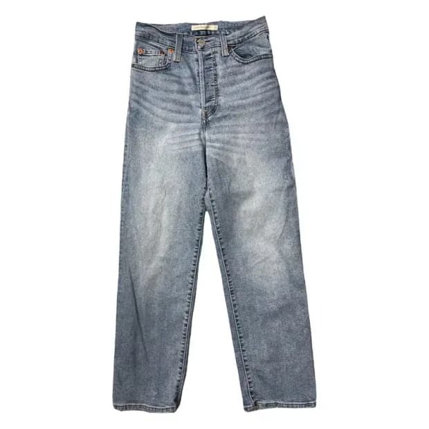 리바이스 하이 웨스트 연청 데님 팬츠 25