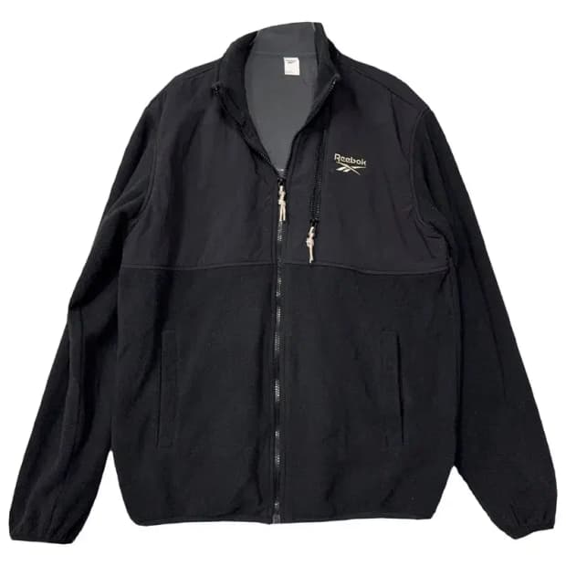 리복 블랙 로고 집업 M