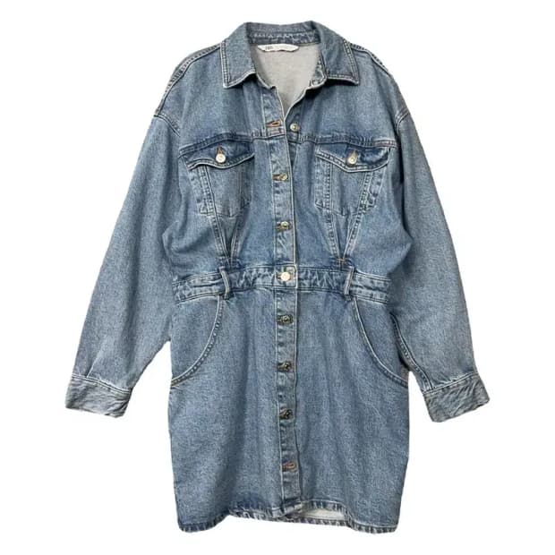 자라 여성 빈티지 데님 원피스 L