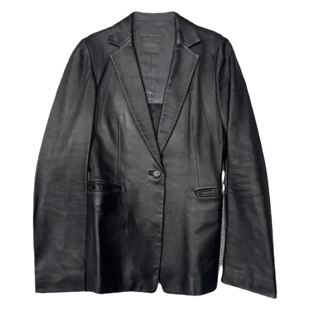 모조에스핀 블랙 쉽스킨 클래식 양가죽 자켓 S