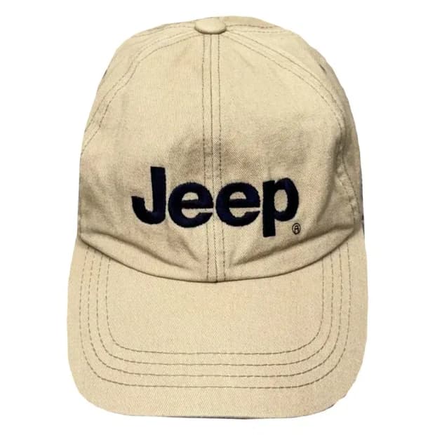 지프 스펠 로고 베이지 캡 F