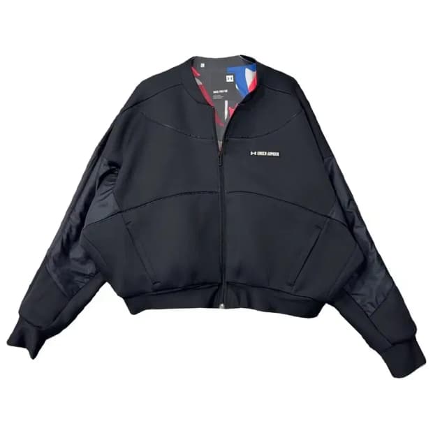 언더아머 블랙 여성 크롭 오버핏 집업 MD/M/M