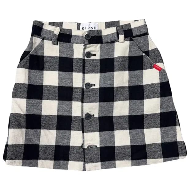 키르시 체크 블랙 스커트 1