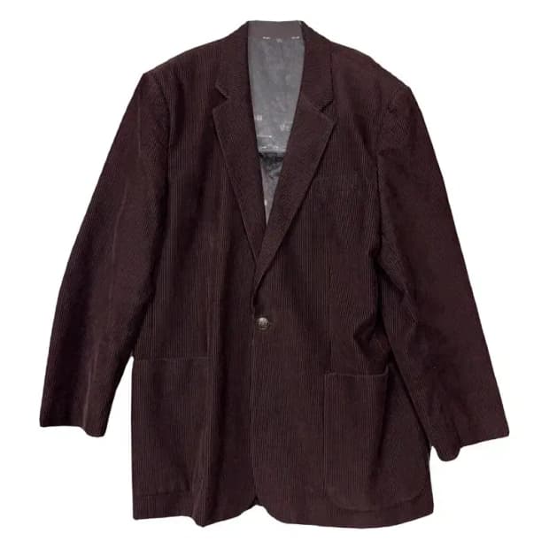 먼싱웨어 스트라이프 버건디 클래식 블레이저 XXL