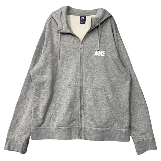 나이키 라이트 그레이 로고 오버핏 후드집업 XXL
