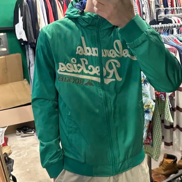 MLB 빈티지 후드 바람막이 자켓 100