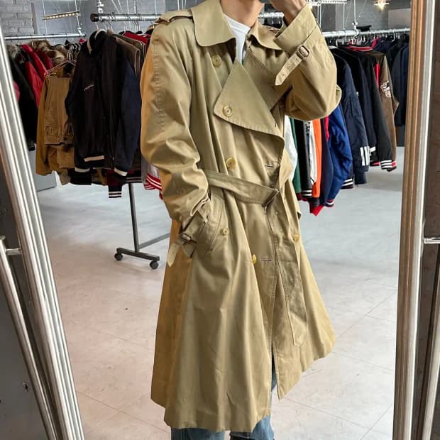 버버리 더블 롱 트렌치코트