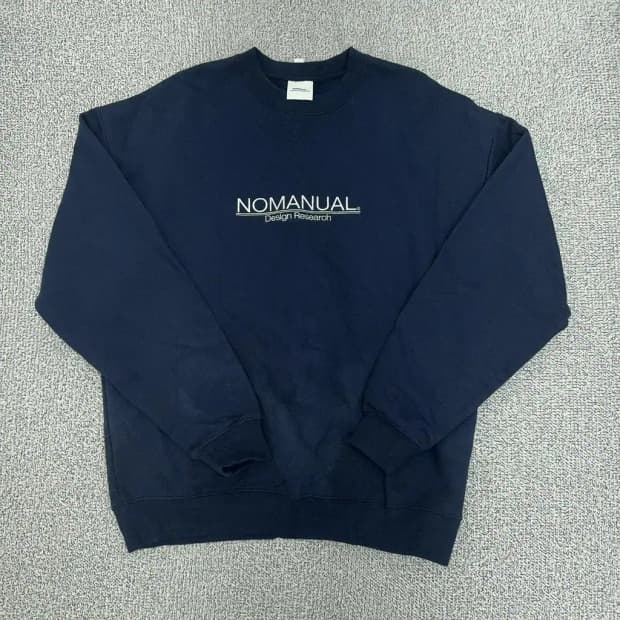 노매뉴얼 로고 맨투맨 L