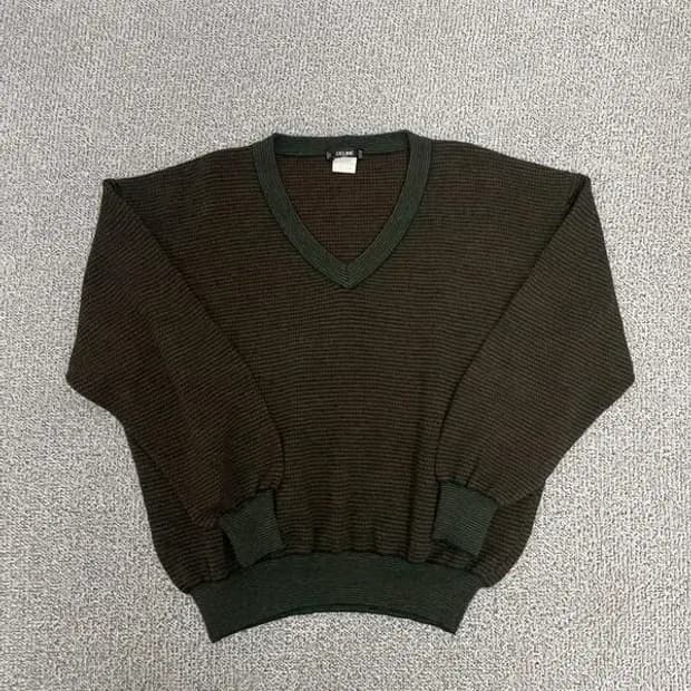 셀린느 아카이브 브이넥 울 니트