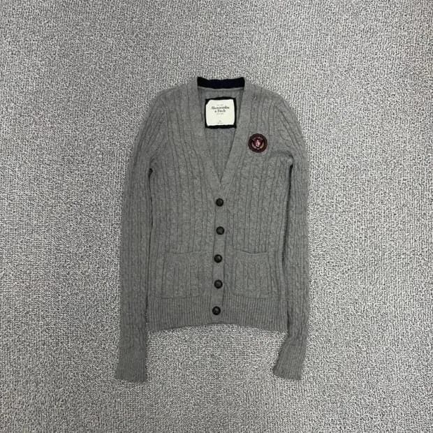 아베크롬비 꽈배기 니트 가디건 XS