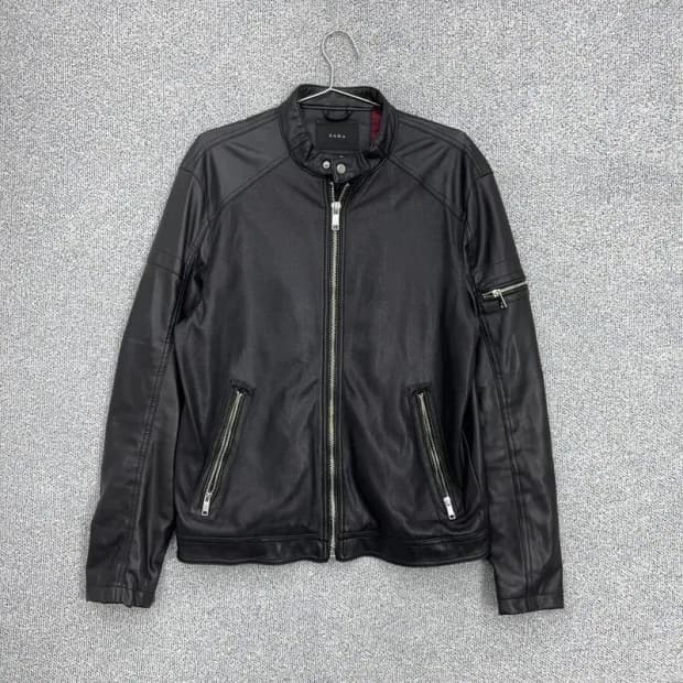 자라 바이커 레더 자켓 42