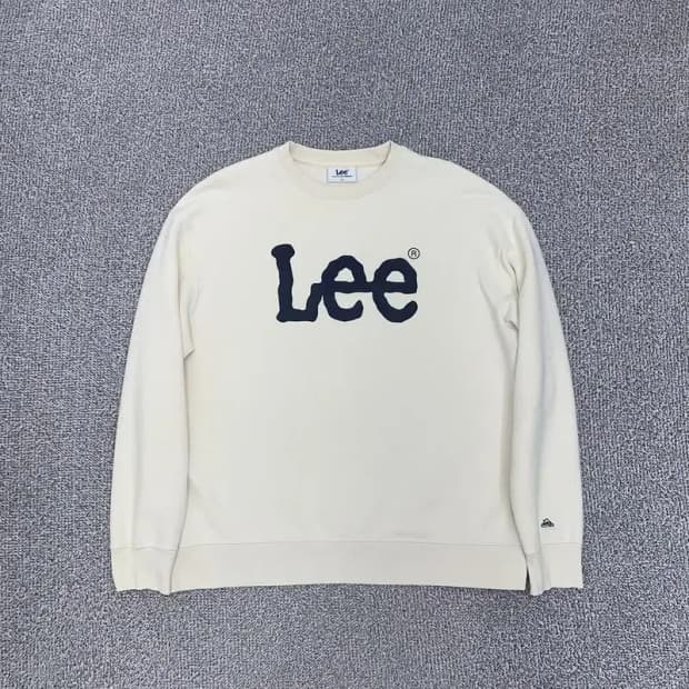 LEE 로고 화이트 맨투맨 L