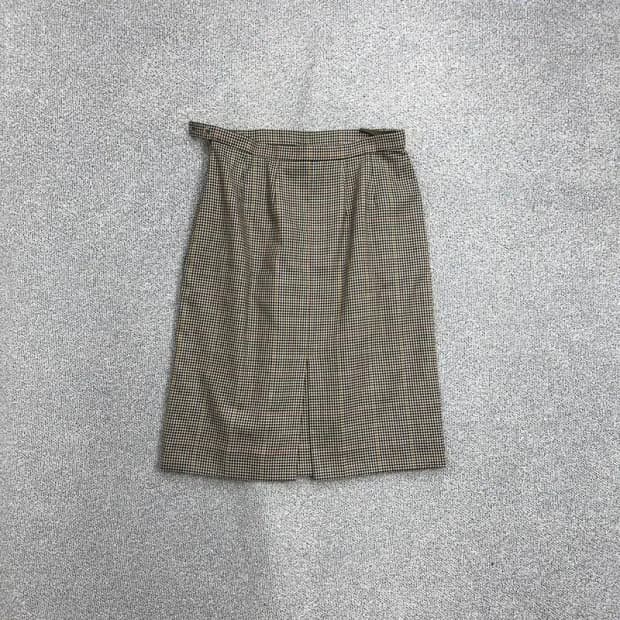 버버리 체크 실크 스커트 74