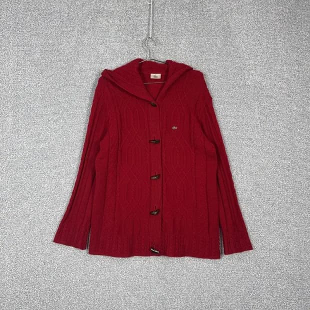 라코스테 더플 니트 가디건 100