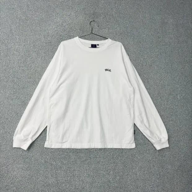 예일 화이트 코튼 맨투맨 L