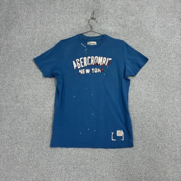 아베크롬비 빈티지 로고 반팔티 L