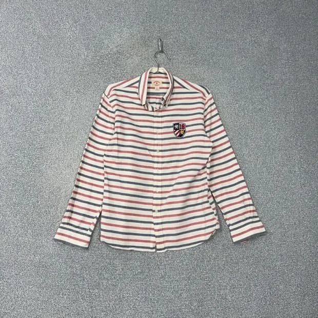 브룩스브라더스 패치 스트라이프 코튼 셔츠 S