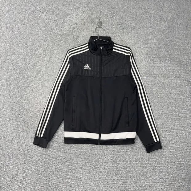 아디다스 로고 검흰 트랙탑 100