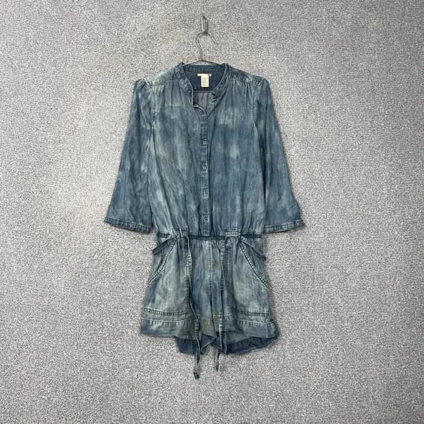 리바이스 빈티지 워싱 데님 벨티드 슈트 원피스 XS