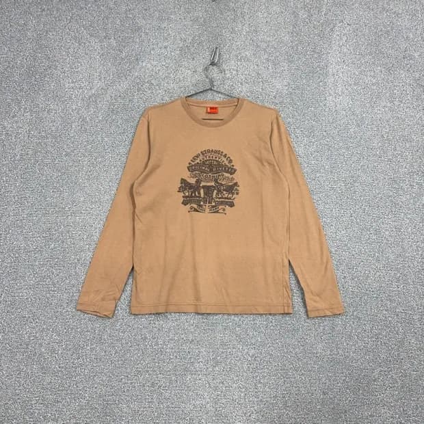 리바이스 빈티지 브라운 슬리브 긴팔티 95