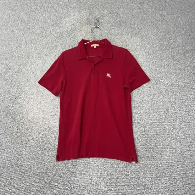 버버리 레드 로고 반팔 카라티 S
