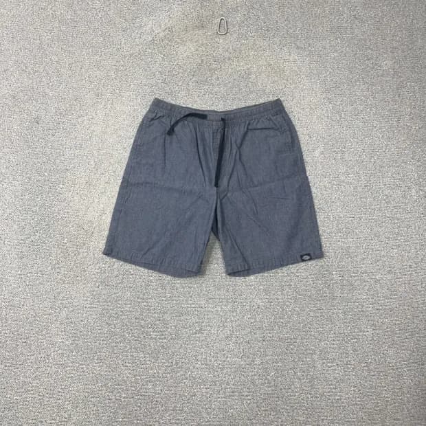 디키즈 데님컬러 로고 코튼 린넨 반바지 XL