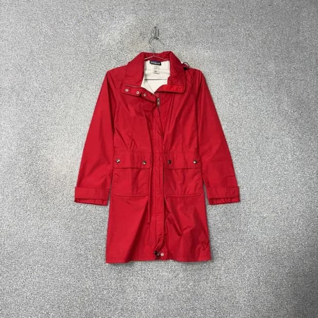 파타고니아 여성 레드 필드 바람막이 롱 자켓 XS