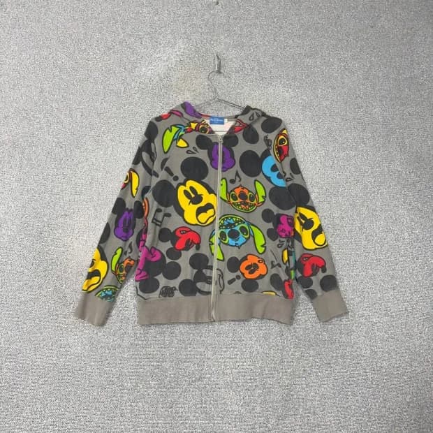 디즈니 멀티프린팅 빈티지 후드집업 S