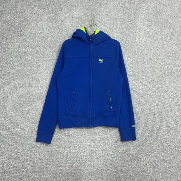 아베크롬비 형광로고 블루 후드집업 M