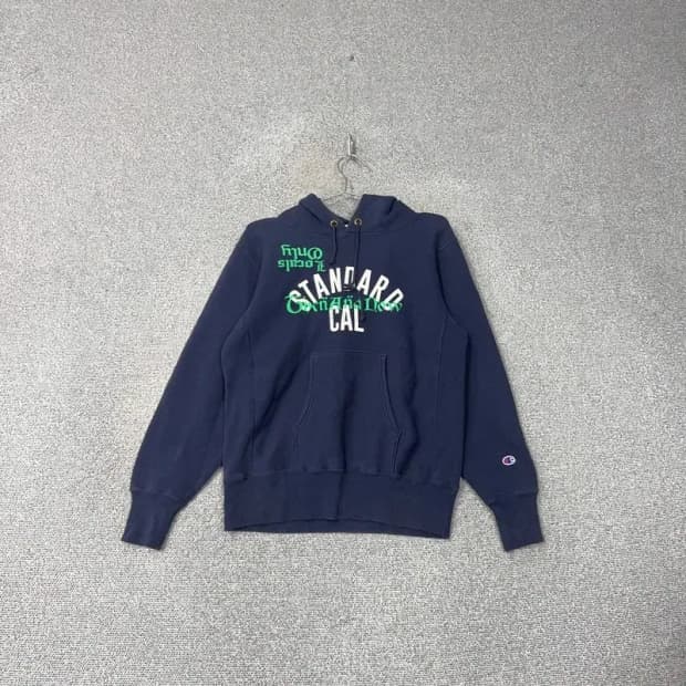 챔피온 리버스위브 프린팅 후드티 M