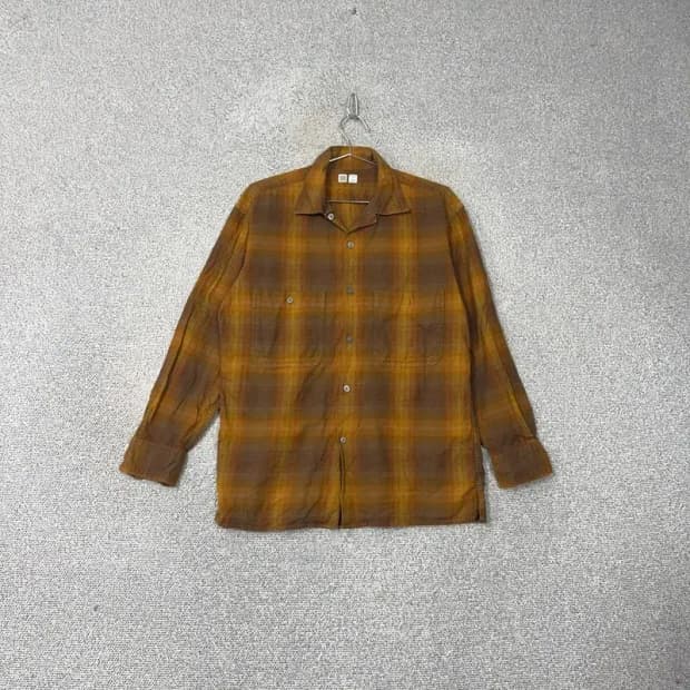 유니클로 빈티지 플란넬 체크셔츠 M