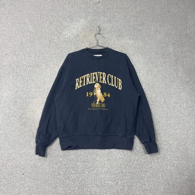 비바스튜디오 리트리버클럽 프린팅 맨투맨 S
