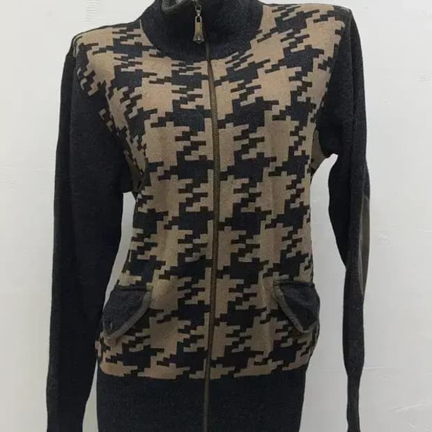 비비안 웨스트우드 체크 블랙 투웨이 집업 L