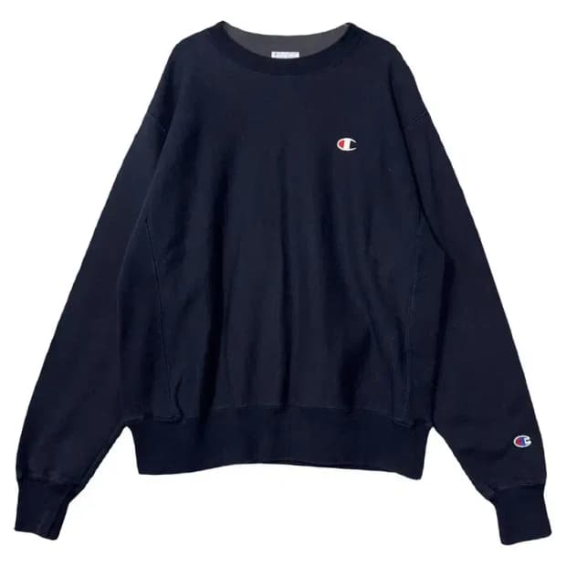 챔피온 네이비 리버스위브 스웻셔츠 M