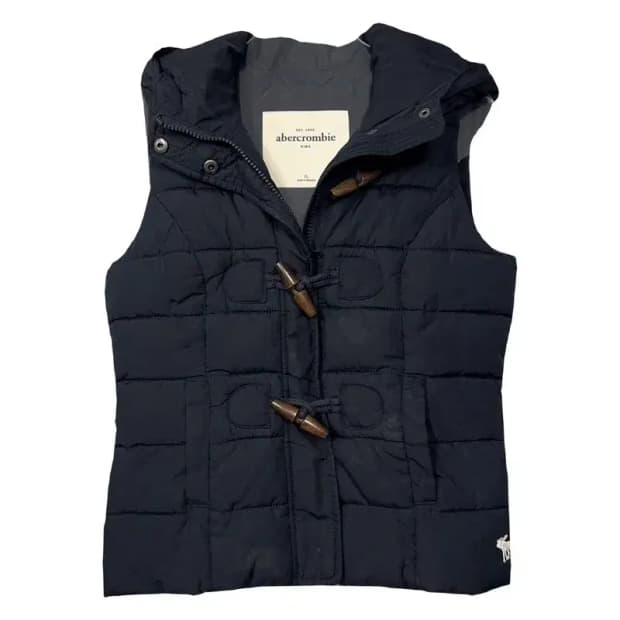 아베크롬비 네이비 떡볶이 더플 패딩 조끼 S