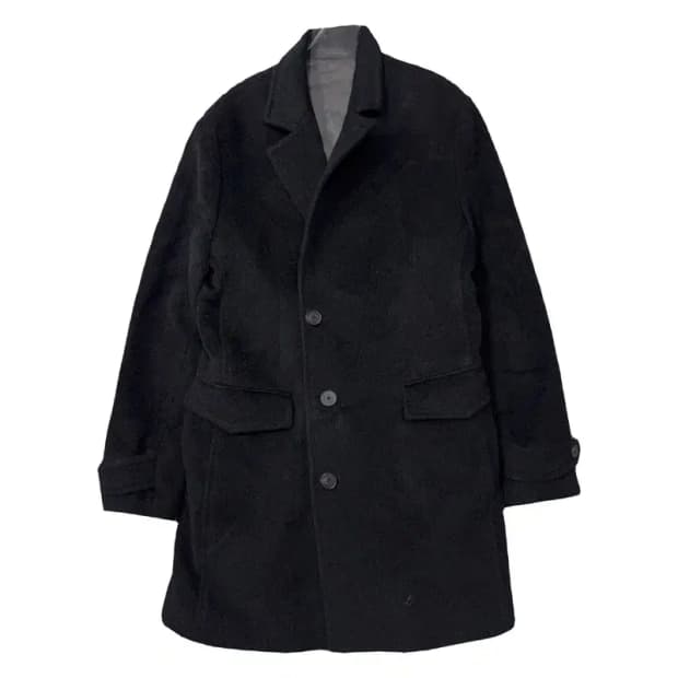 우영미 베이비 라마 이태리 블랙 울 코트 48