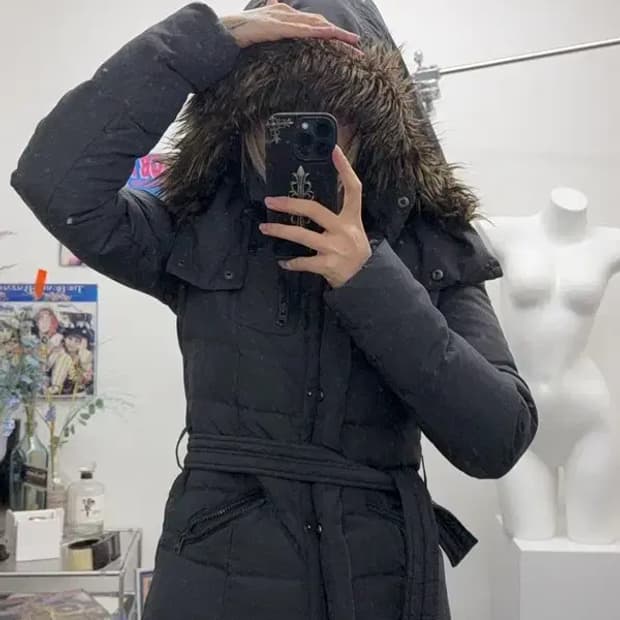 아베크롬비 블랙 패딩 XS