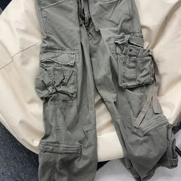 카키 카고 팬츠 32