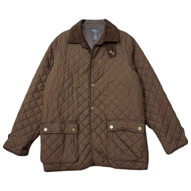 폴로 빈티지 클래식 브라운 여성 퀄팅 자켓 L